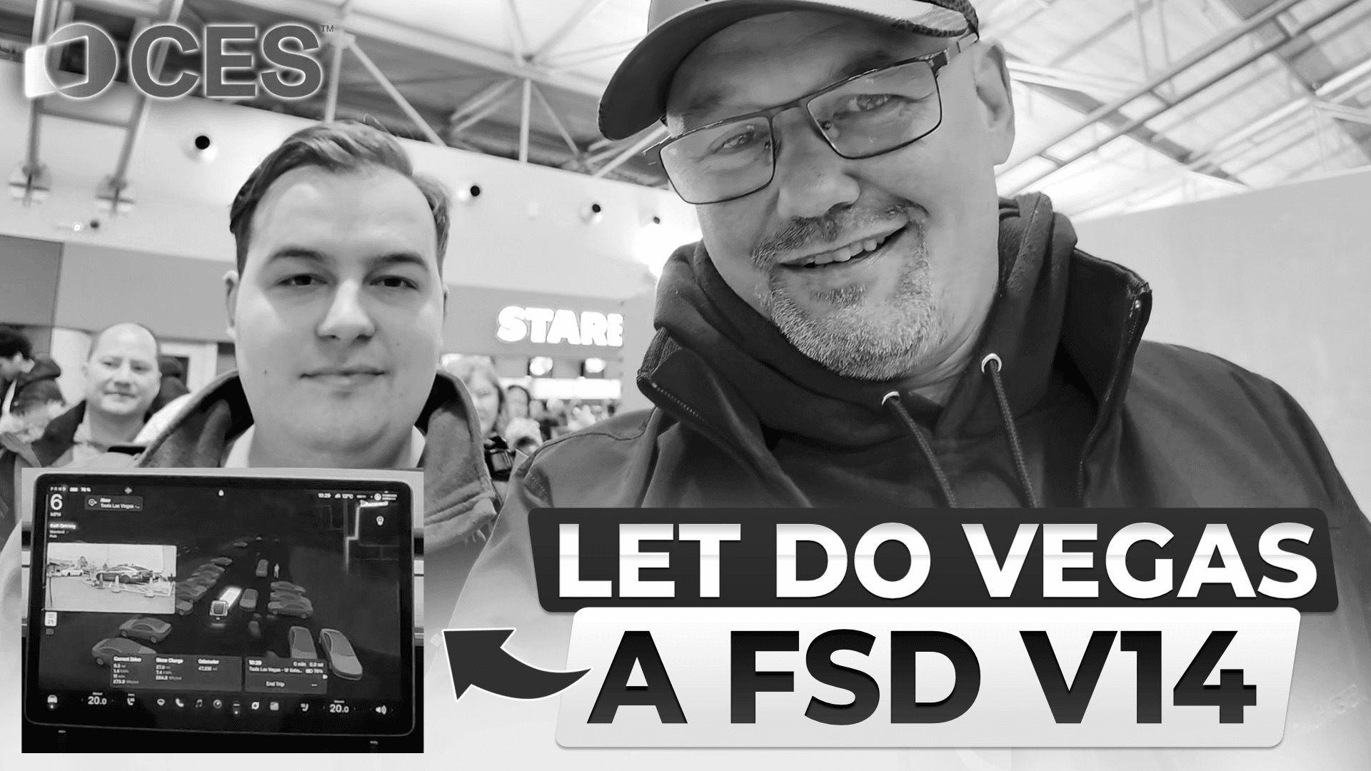 Cesta na CES a test FSD v14.2.2.2