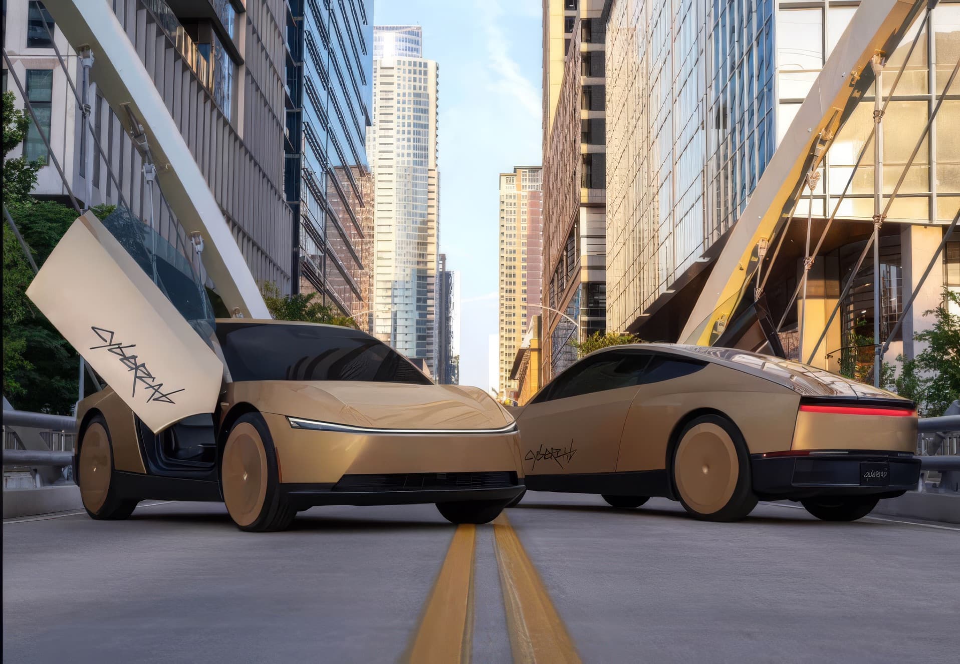 Cybercab opouští render